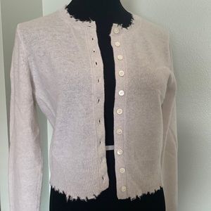 100% Cashmere Minnie Rose Grey Cardigan